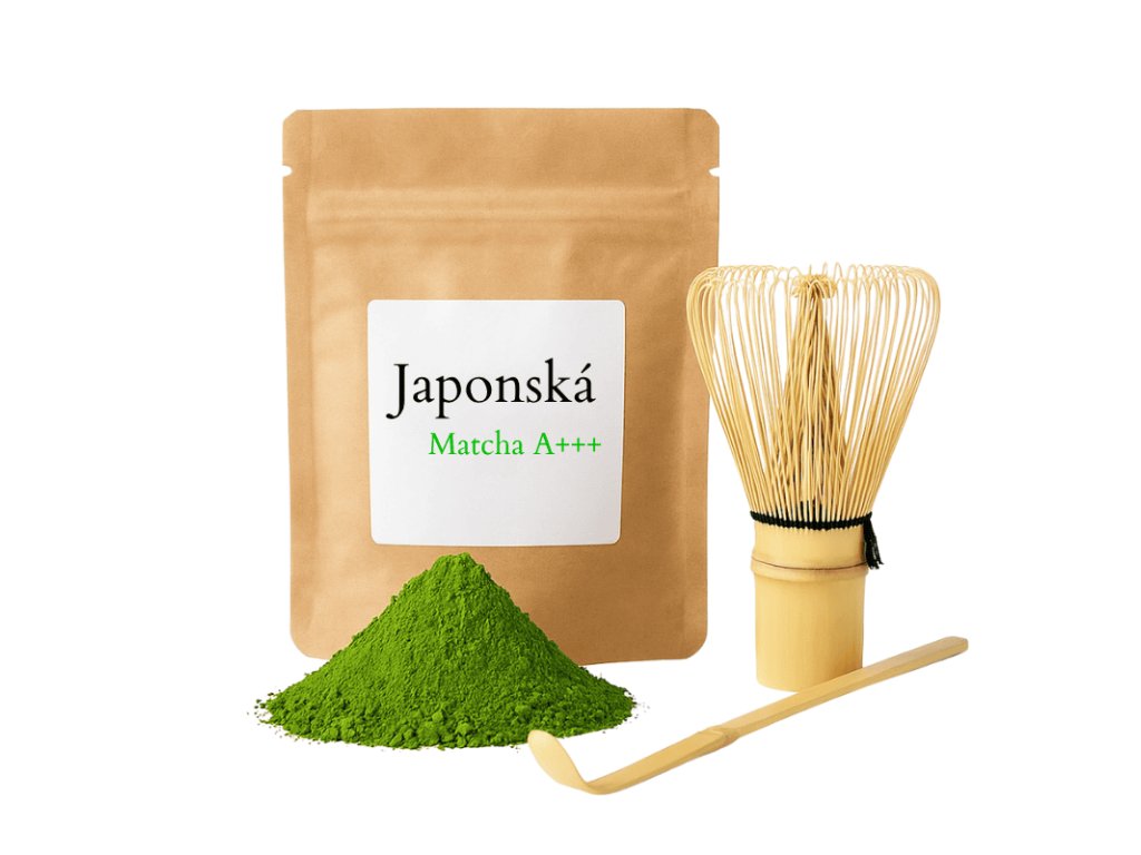 Produktová fotografie celé sady Matcha z Japonska