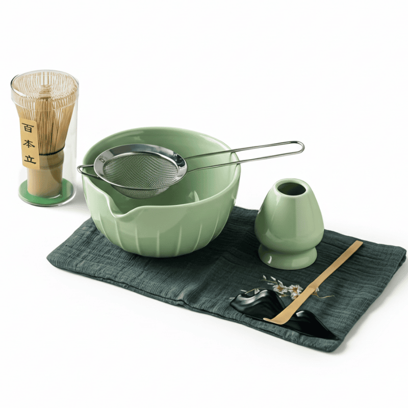 Kompletní matcha set v krabici