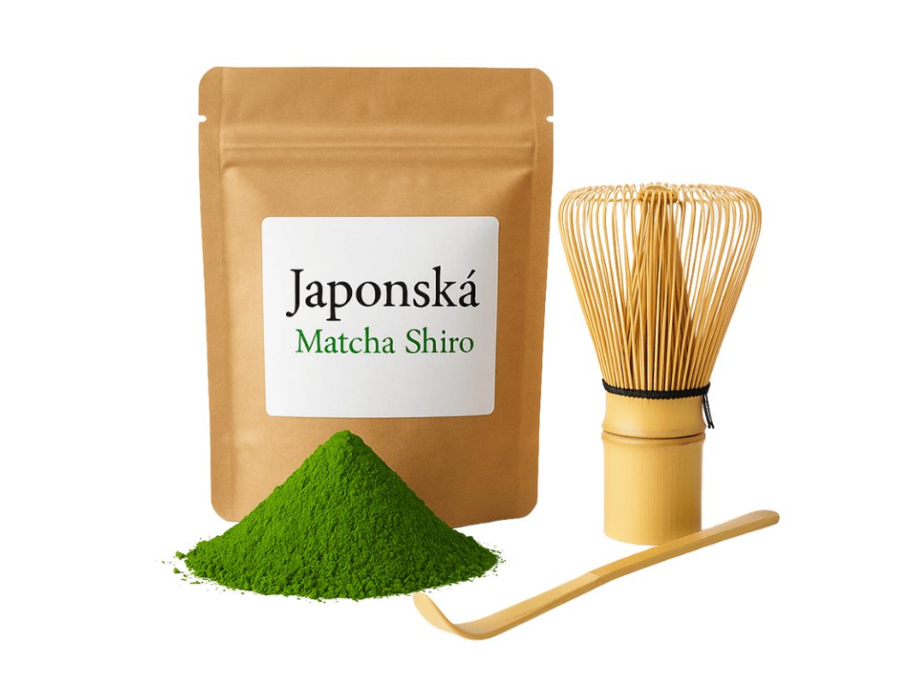 Matcha čaj – výhodná sada s metličkou a lžičkou